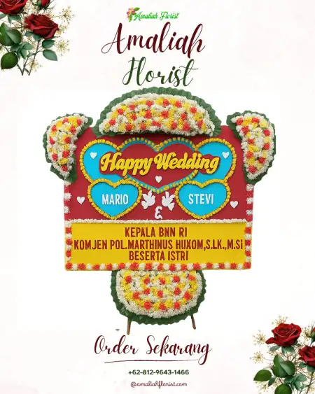 Papan Bunga Pernikahan Banjardowo